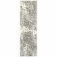 HomeRoots 2' x 8' Gray and Ivory Distressed Abstract Runner Rug