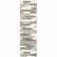 HomeRoots 2’ x 8’ Gray and Ivory Geometric Pattern Runner Rug