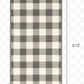 HomeRoots 2’ x 8’ Gray and Ivory Gingham Indoor Outdoor Runner Rug