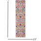 HomeRoots 2' x 8' Gray and Pink Distressed Runner Rug