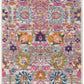 HomeRoots 2' x 8' Gray and Pink Distressed Runner Rug