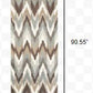 HomeRoots 2' x 8' Gray and Taupe Ikat Pattern Runner Rug