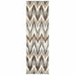 HomeRoots 2' x 8' Gray and Taupe Ikat Pattern Runner Rug
