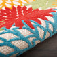 HomeRoots 2’ x 8’ Green Indoor Outdoor Runner Rug With Floral Finish