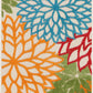 HomeRoots 2’ x 8’ Green Indoor Outdoor Runner Rug With Floral Finish