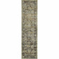 HomeRoots 2' x 8' Green and Brown Floral Runner Rug