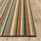 HomeRoots 2’ x 8’ Green and Brown Striped Indoor Outdoor Runner Rug