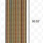 HomeRoots 2’ x 8’ Green and Brown Striped Indoor Outdoor Runner Rug