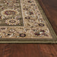 HomeRoots 2' x 8' Green or Taupe Traditional Bordered Runner Rug