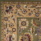 HomeRoots 2' x 8' Green or Taupe Traditional Bordered Runner Rug
