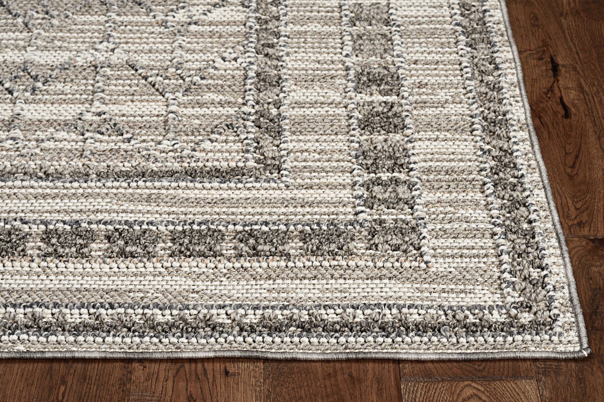 HomeRoots 2' x 8' Grey Bordered Runner Rug