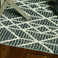HomeRoots 2' x 8' Grey Geometric Lines Runner Rug