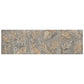 HomeRoots 2' x 8' Grey Palm Leaves Wool Runner Rug