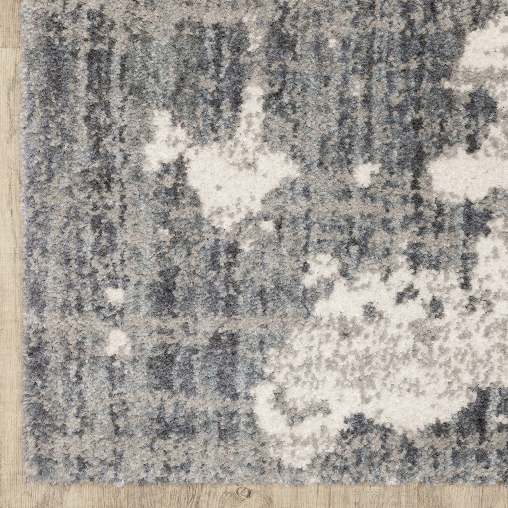 HomeRoots 2' x 8' Grey and Ivory Grey Matter Runner Rug