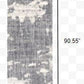 HomeRoots 2' x 8' Grey and Ivory Grey Matter Runner Rug