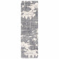 HomeRoots 2' x 8' Grey and Ivory Grey Matter Runner Rug
