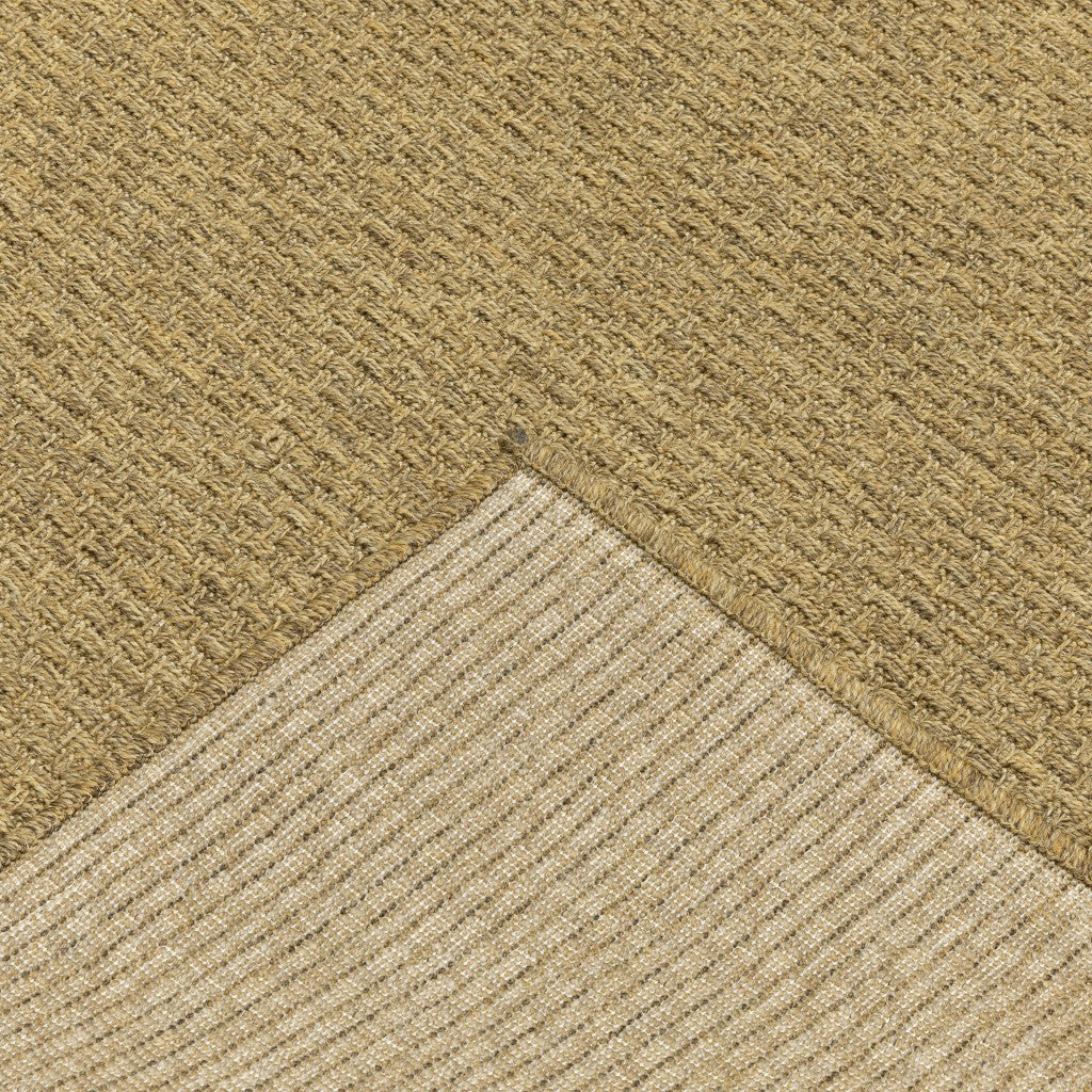 HomeRoots 2’ x 8’ Indoor Outdoor Runner Rug in Solid Tan Finish