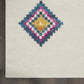 HomeRoots 2' x 8' Ivory Boho Jewels Geometric Runner Rug