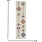 HomeRoots 2' x 8' Ivory Boho Jewels Geometric Runner Rug