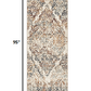 HomeRoots 2' x 8' Ivory Brown Decorative Diamond Runner Rug