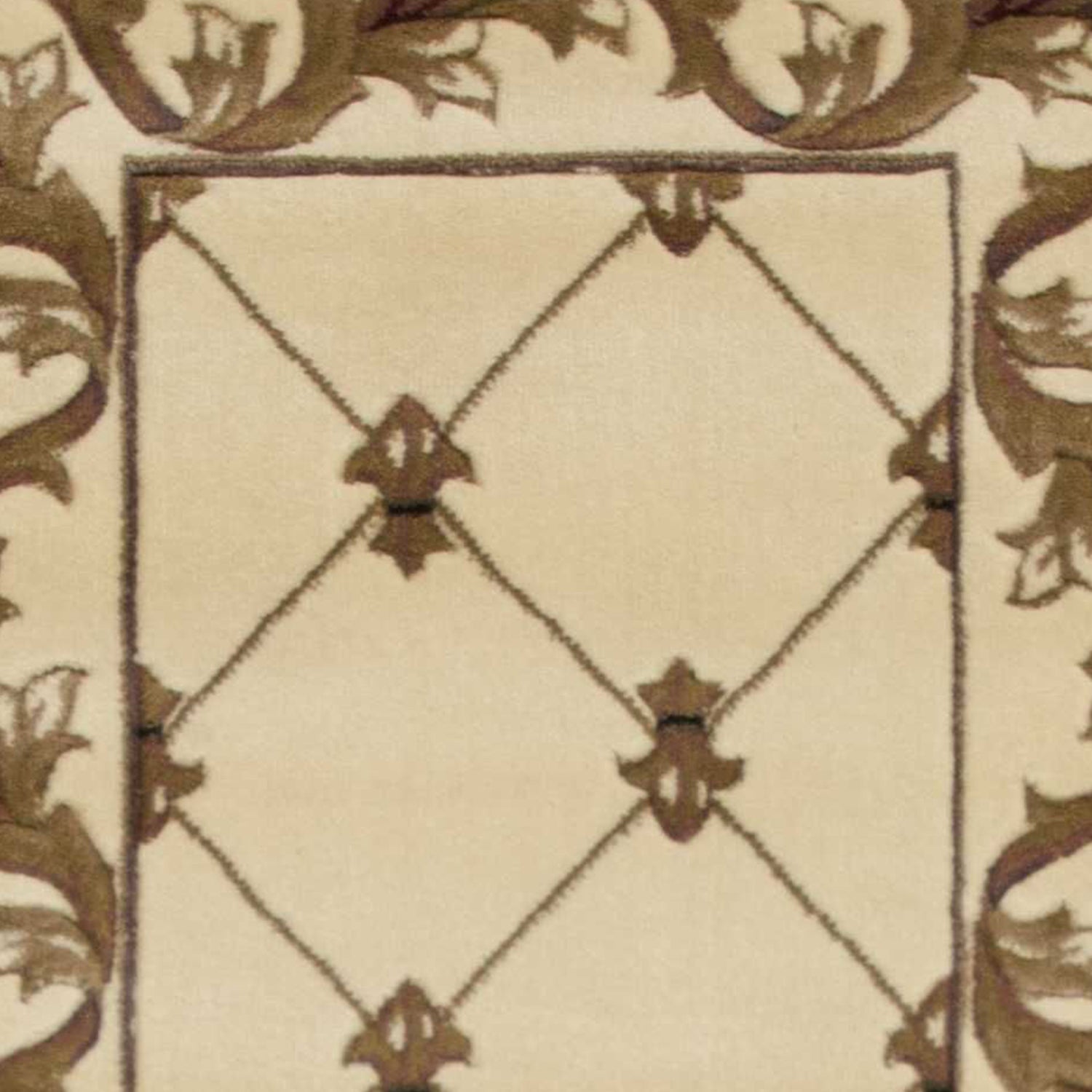 HomeRoots 2' x 8' Ivory Fleur de Lis Runner Rug