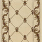 HomeRoots 2' x 8' Ivory Fleur de Lis Runner Rug