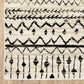 HomeRoots 2' x 8' Ivory and Black Eclectic Patterns Indoor Runner Rug