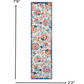 HomeRoots 2' x 8' Ivory and Blue Floral Vines Runner Rug
