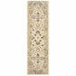 HomeRoots 2' x 8' Ivory and Gold Distressed Indoor Runner Rug