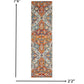 HomeRoots 2' x 8' Ivory and Gold Floral Motif Runner Rug