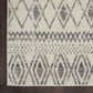 HomeRoots 2' x 8' Ivory and Gray Berber Pattern Runner Rug