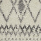 HomeRoots 2' x 8' Ivory and Gray Berber Pattern Runner Rug