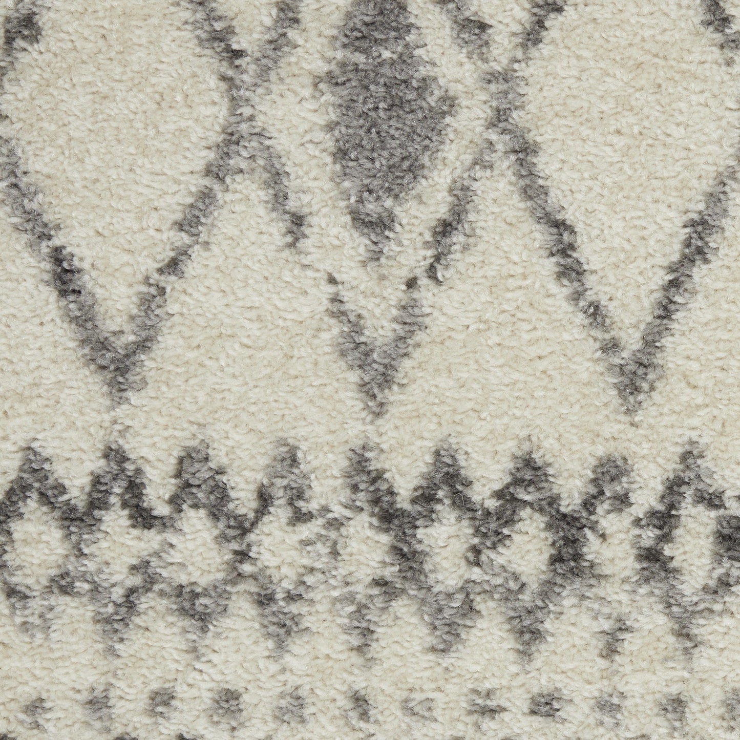 HomeRoots 2' x 8' Ivory and Gray Berber Pattern Runner Rug