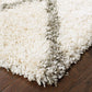 HomeRoots 2' x 8' Ivory and Gray Geometric Lattice Runner Rug
