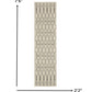 HomeRoots 2' x 8' Ivory and Gray Geometric Runner Rug