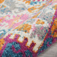 HomeRoots 2' x 8' Ivory and Magenta Tribal Pattern Runner Rug