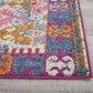 HomeRoots 2' x 8' Ivory and Magenta Tribal Pattern Runner Rug