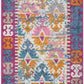 HomeRoots 2' x 8' Ivory and Magenta Tribal Pattern Runner Rug