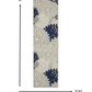 HomeRoots 2’ x 8’ Ivory and Navy Indoor Outdoor Runner Rug