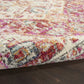 HomeRoots 2' x 8' Ivory and Pink Oriental Runner Rug