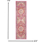HomeRoots 2' x 8' Ivory and Pink Oriental Runner Rug