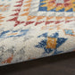 HomeRoots 2' x 8' Ivory and Red Diamonds Runner Rug