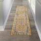 HomeRoots 2' x 8' Ivory and Yellow Center Medallion Runner Rug