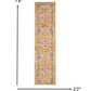 HomeRoots 2' x 8' Ivory and Yellow Center Medallion Runner Rug