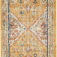 HomeRoots 2' x 8' Ivory and Yellow Center Medallion Runner Rug