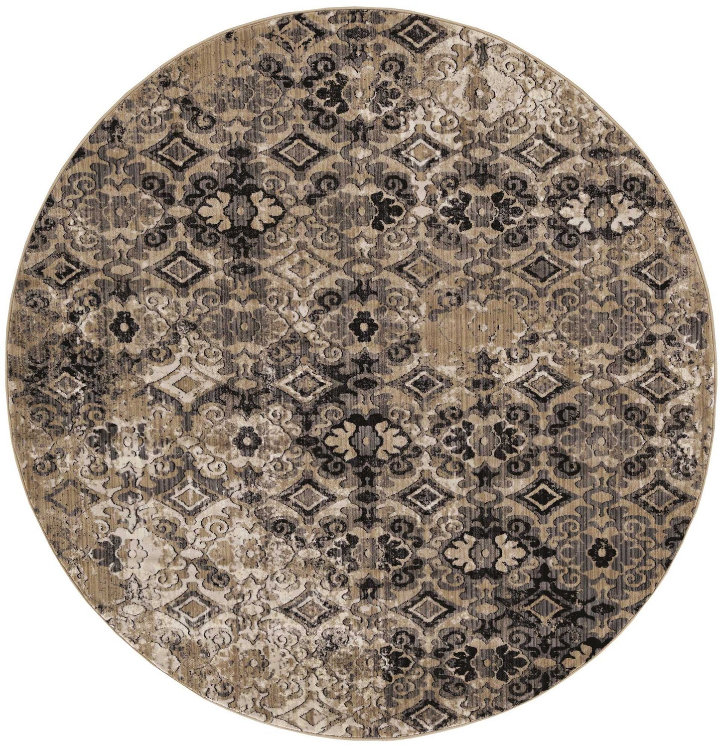 HomeRoots 2' x 8' Ivory or Beige Antique Pattern Runner Rug