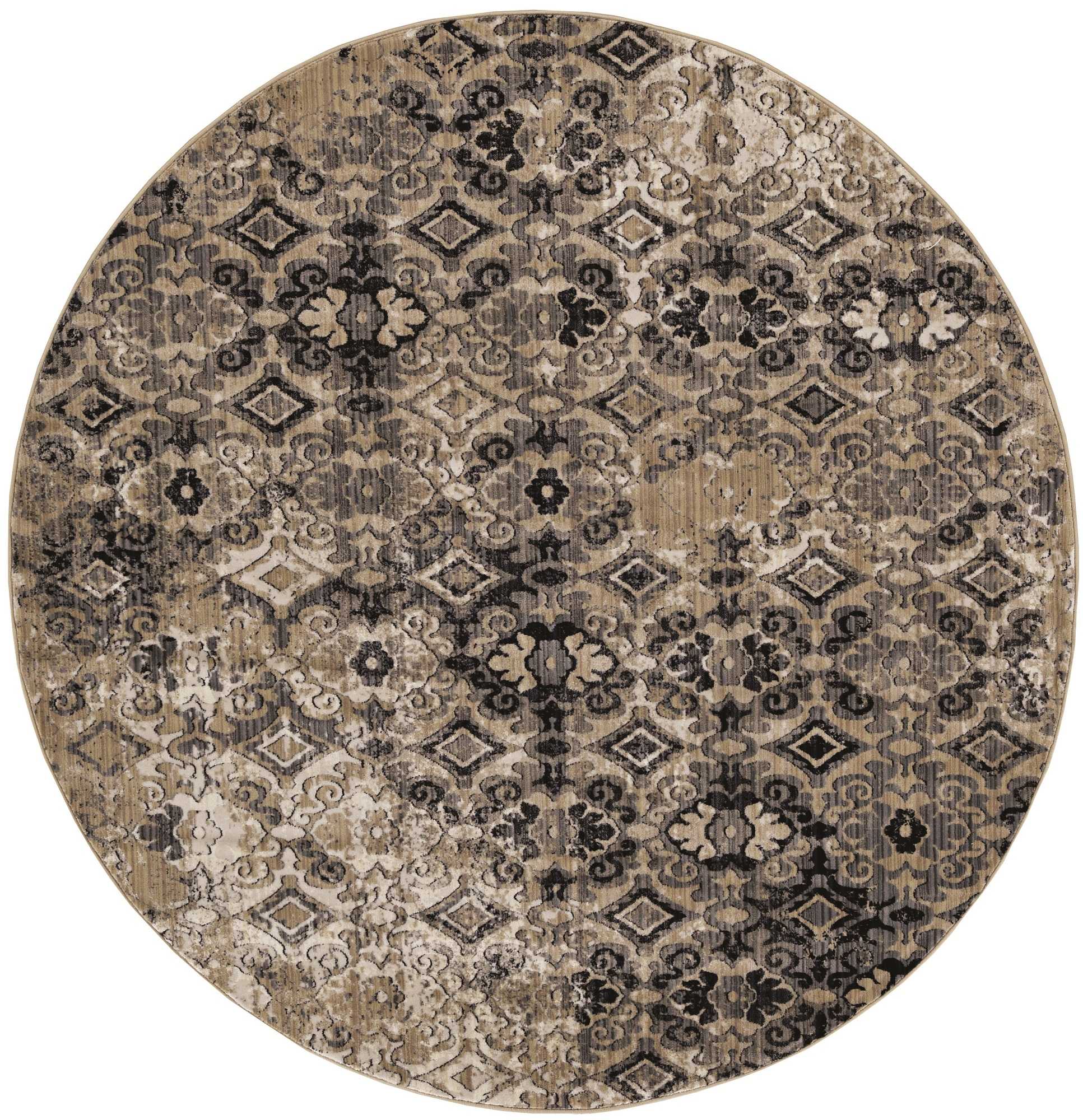 HomeRoots 2' x 8' Ivory or Beige Antique Pattern Runner Rug