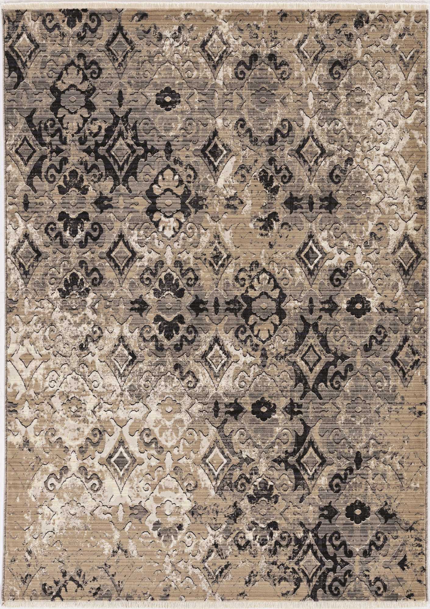 HomeRoots 2' x 8' Ivory or Beige Antique Pattern Runner Rug