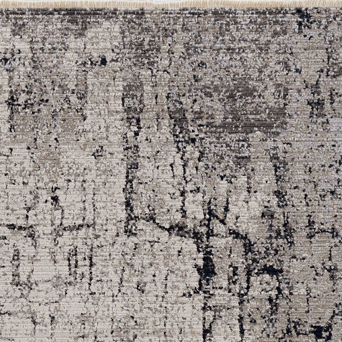 HomeRoots 2' x 8' Ivory or Grey Abstract Cracks Runner Rug