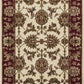 HomeRoots 2' x 8' Ivory or Red Classic Bordered Runner Rug